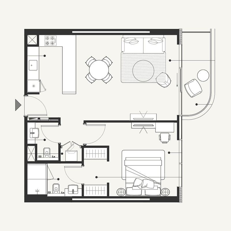 1 BR