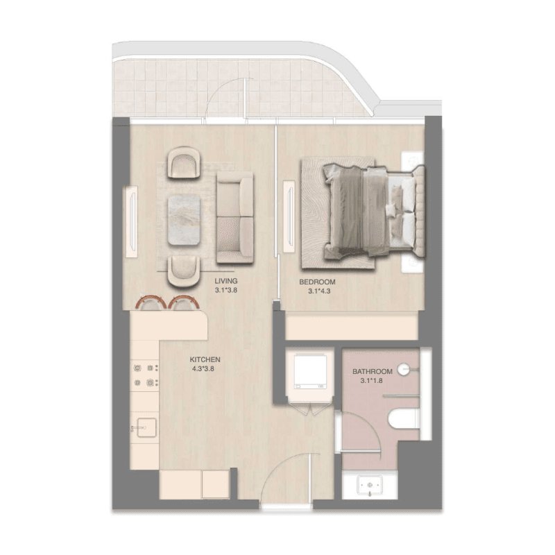1 BR