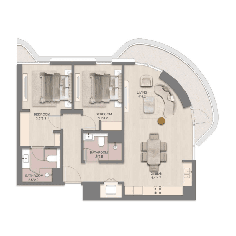 2 BR