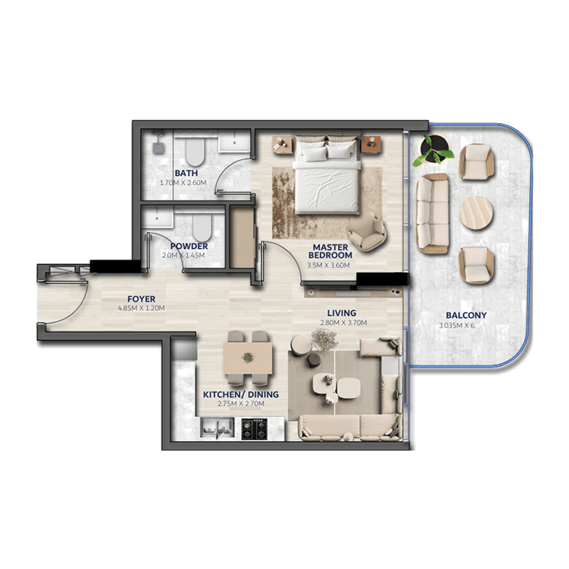 1 BR