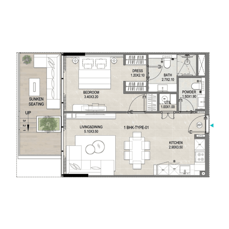 1 BR