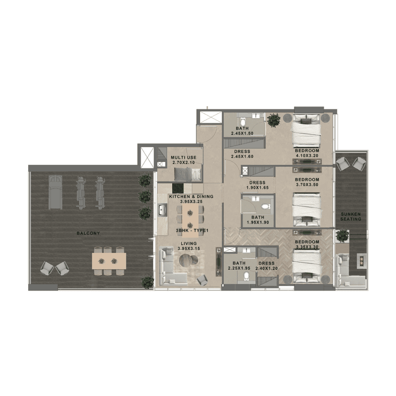 3 BR