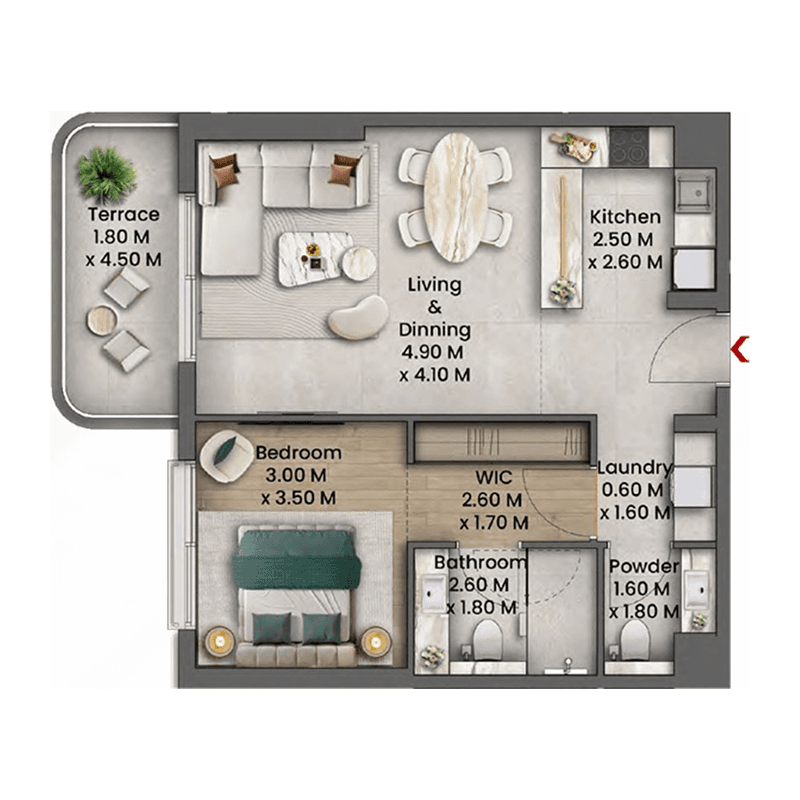 1 BR