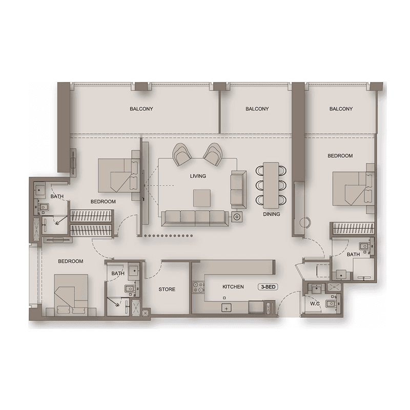 3 BR