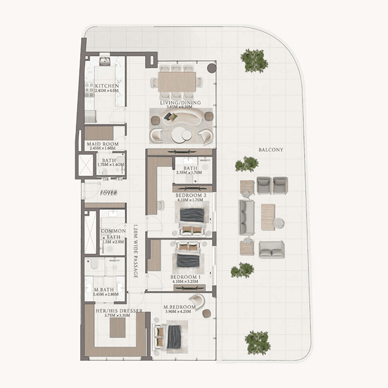 3 BR