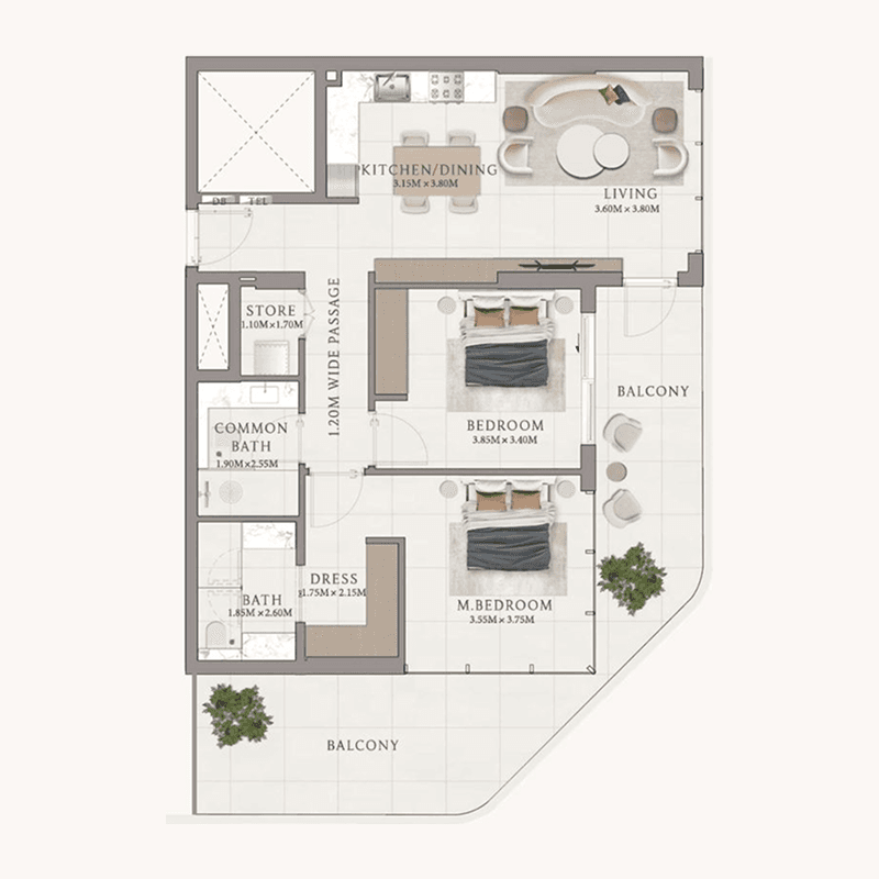 2 BR
