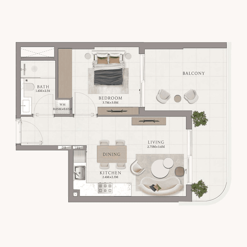 1 BR