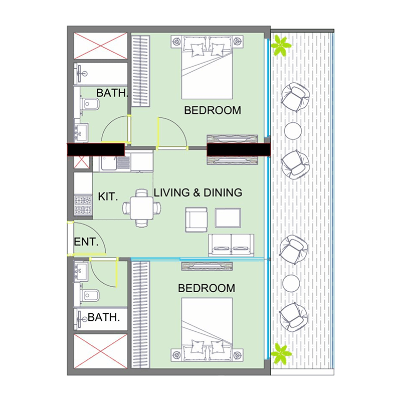 2 BR