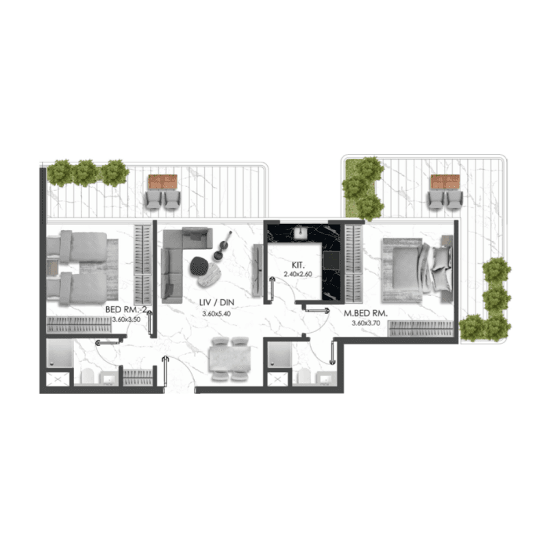 2 BR