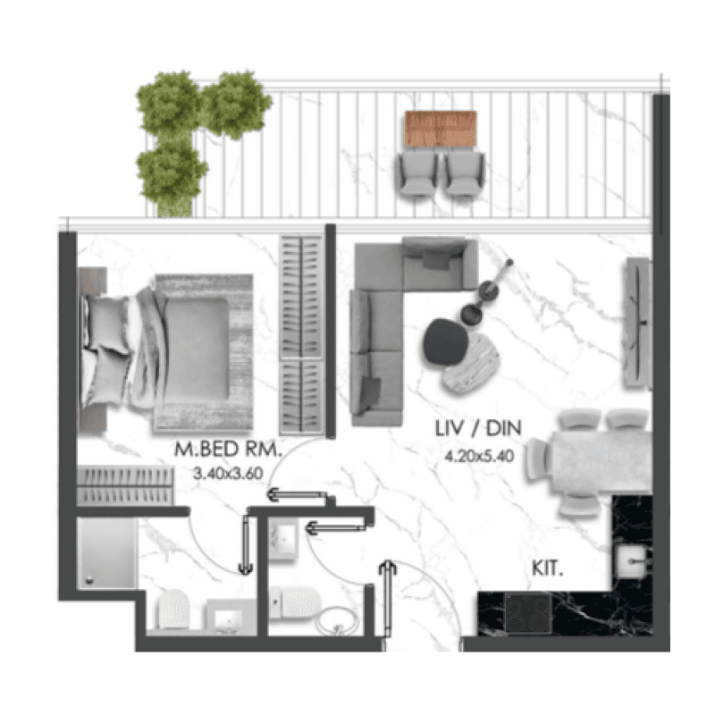 1 BR