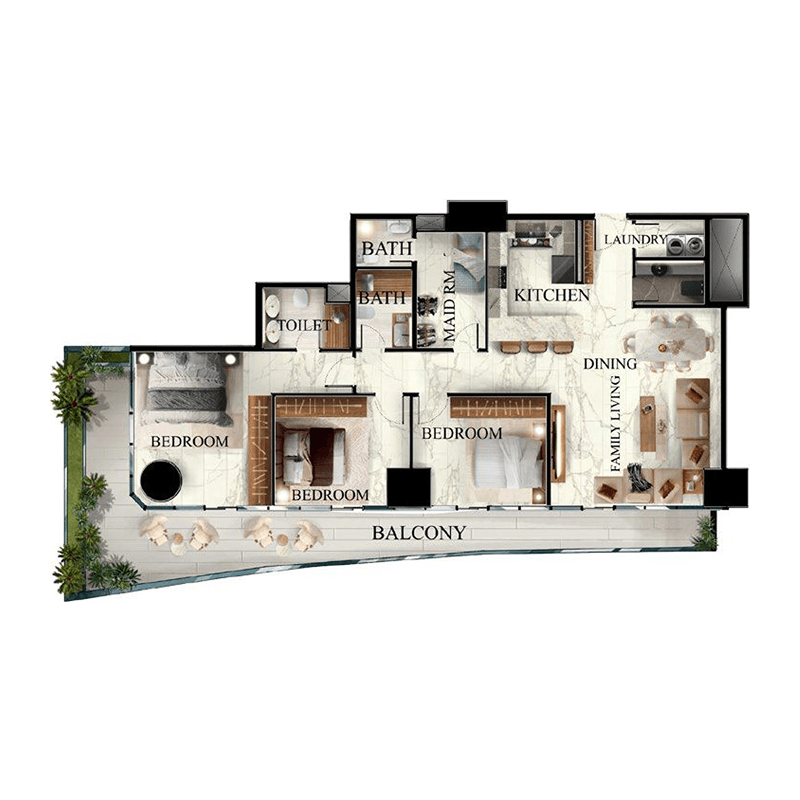 3 BR