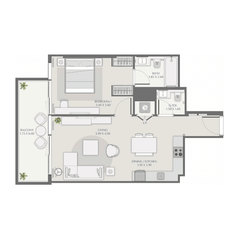 1 BR