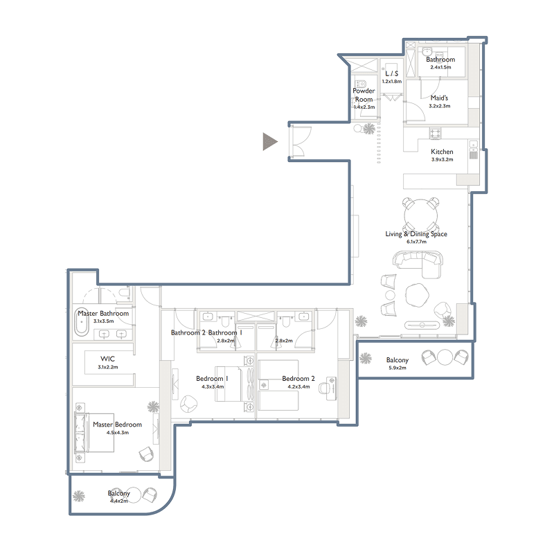 3 BR