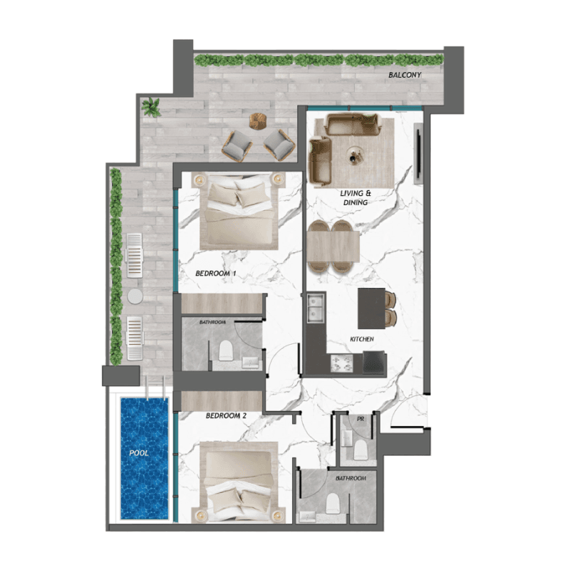 2 BR