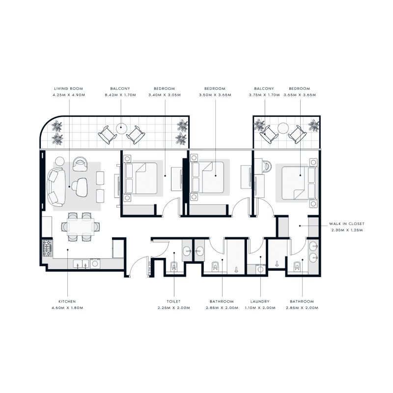 3 BR