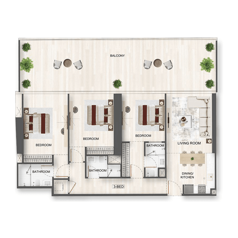 3 BR