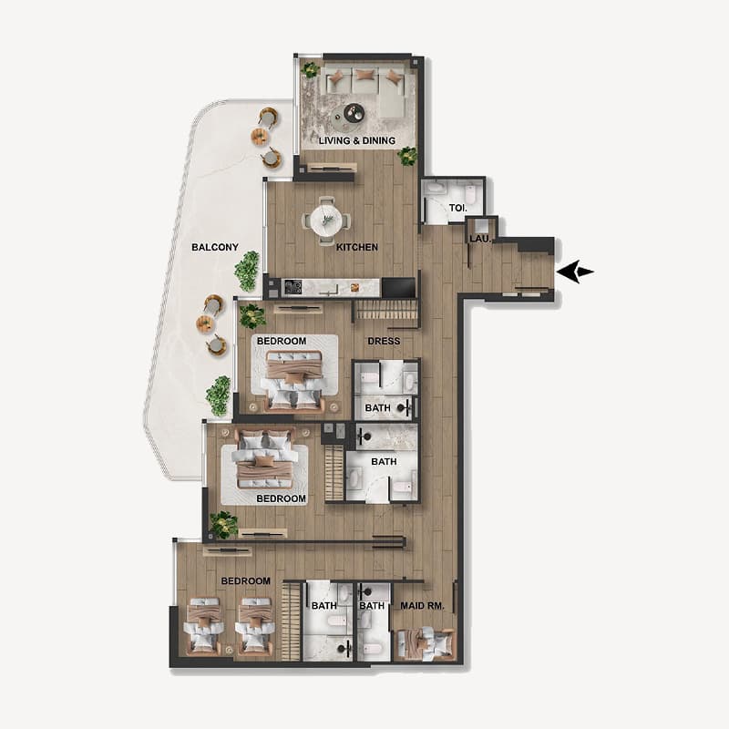 3 BR