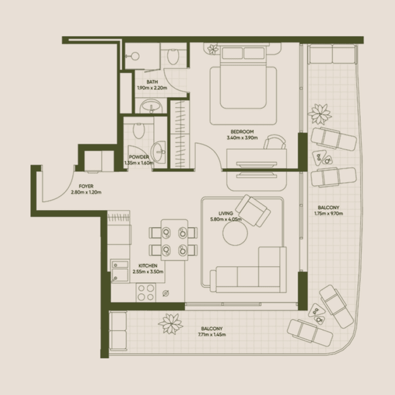 1 BR