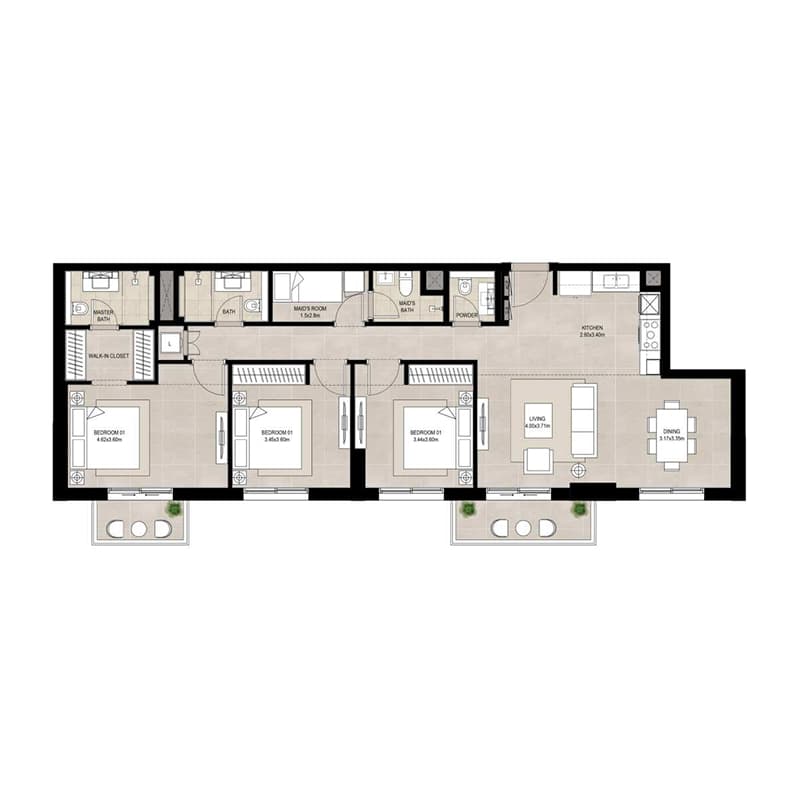 3 BR