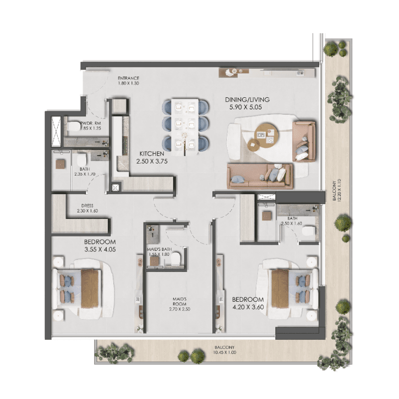 2 BR