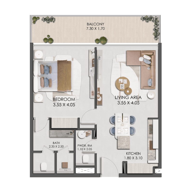 1 BR