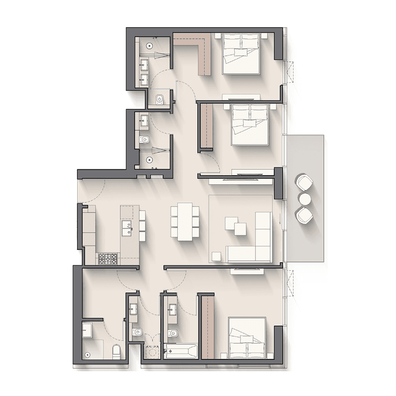3 BR