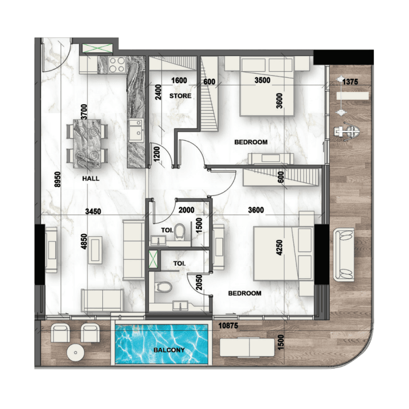 2 BR