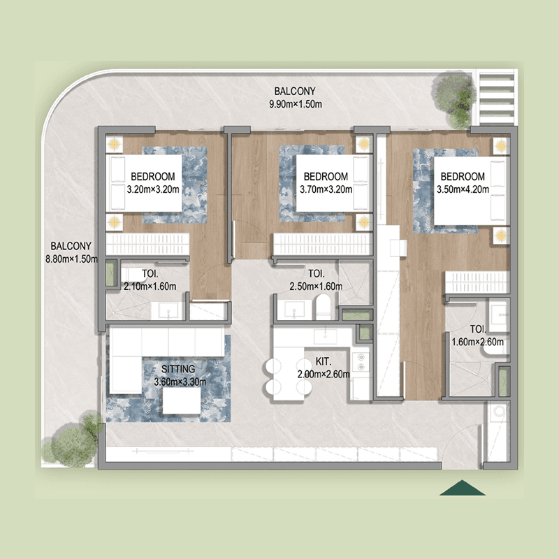 3 BR