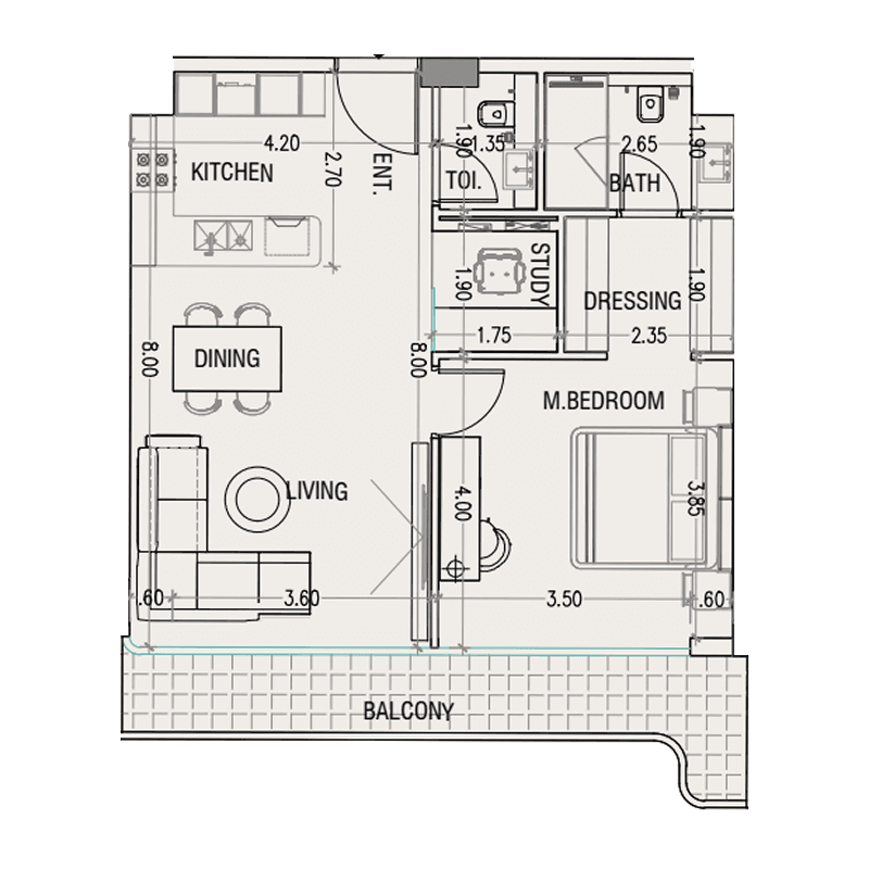 1 BR