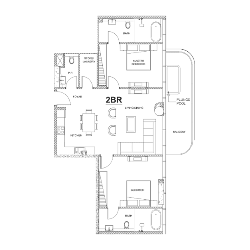 2 BR