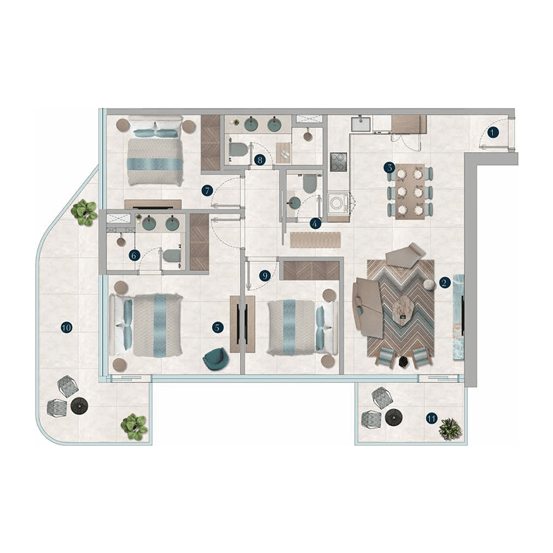 3 BR