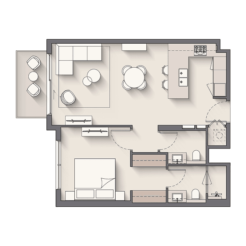 1 BR
