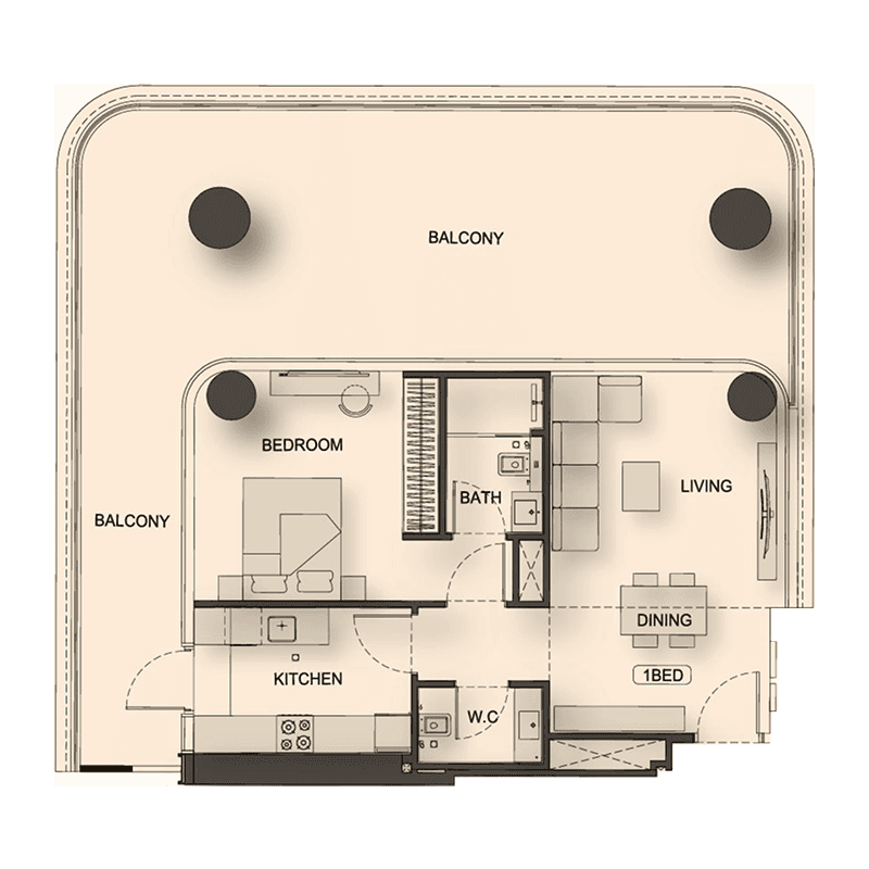 1 BR