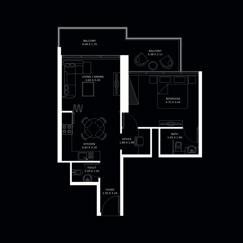 1 BR