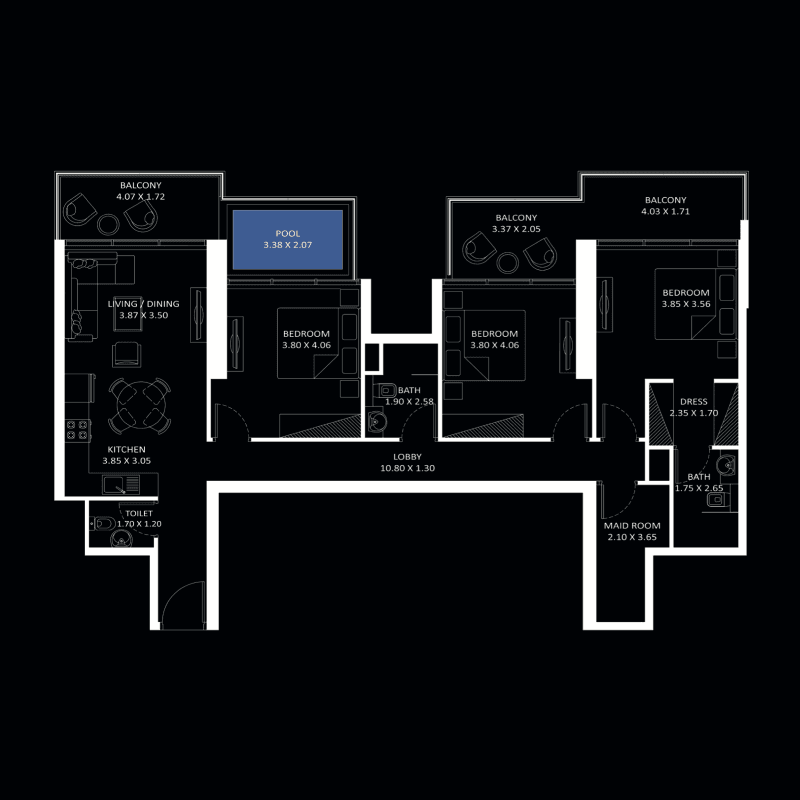 3 BR