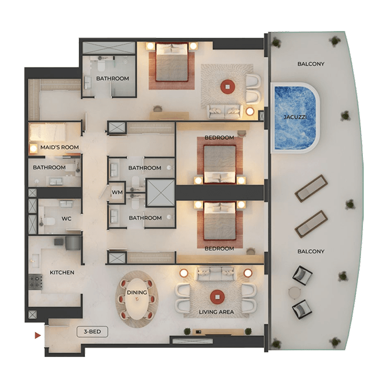 3 BR