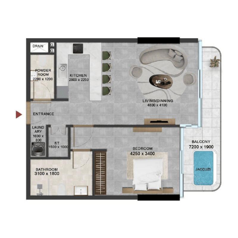 1 BR