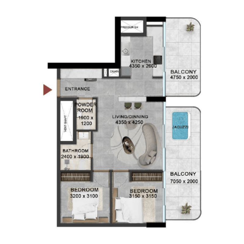 2 BR