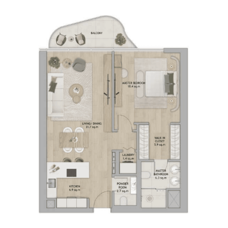 1 BR