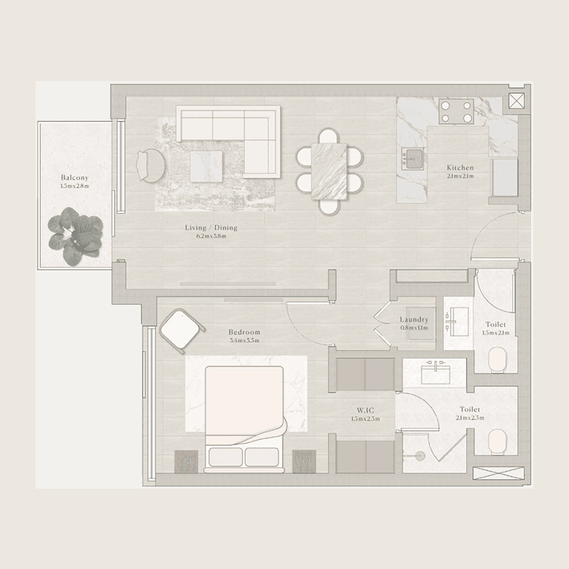 1 BR