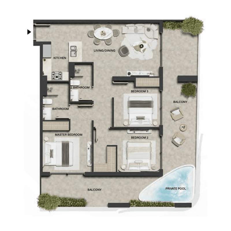 3 BR