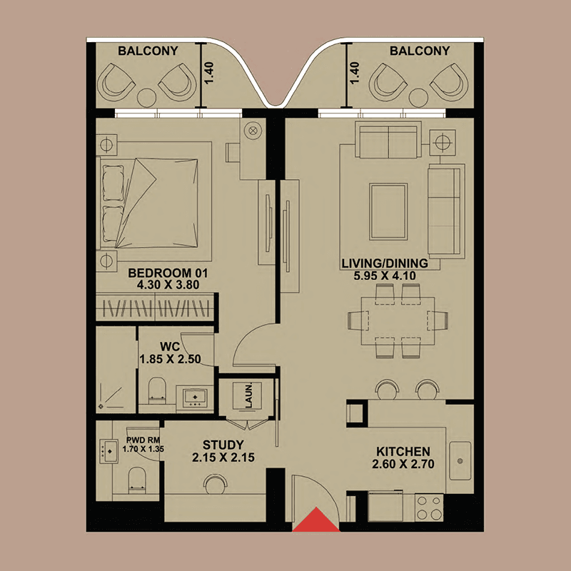 1 BR