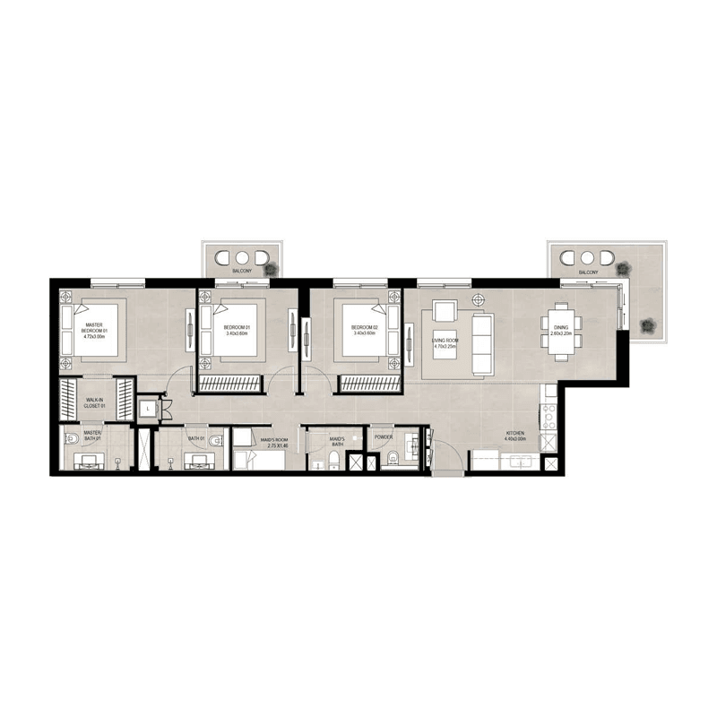 3 BR