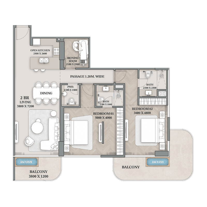 2 BR