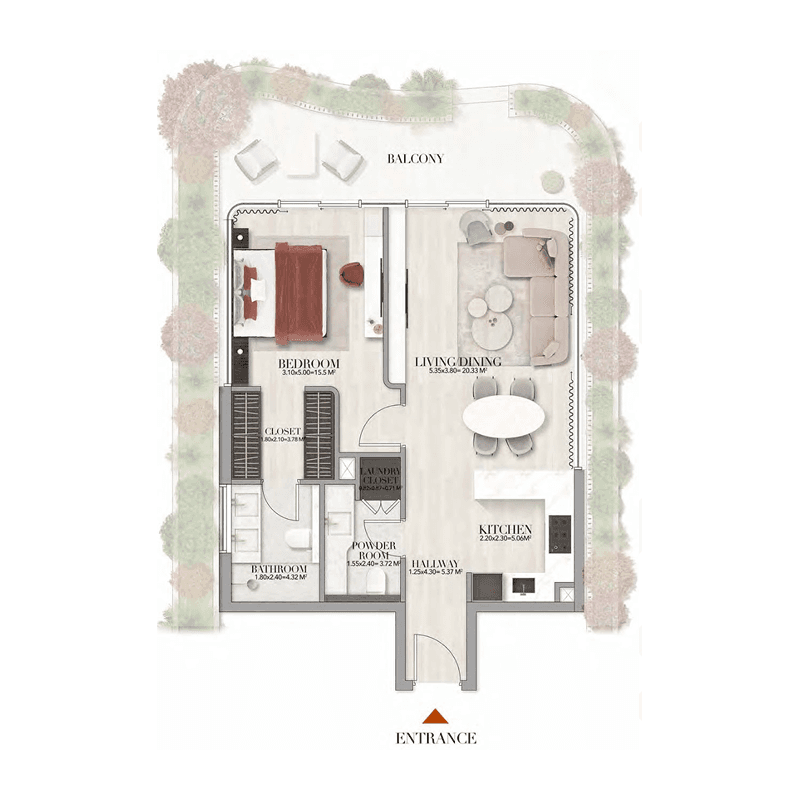 1 BR