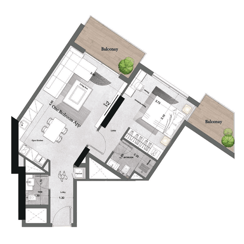 1 BR