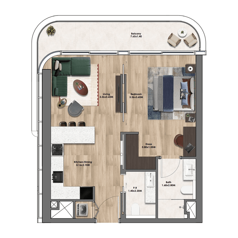 1 BR