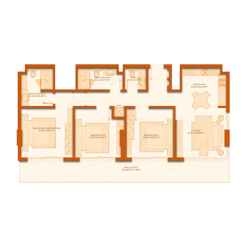 3 BR