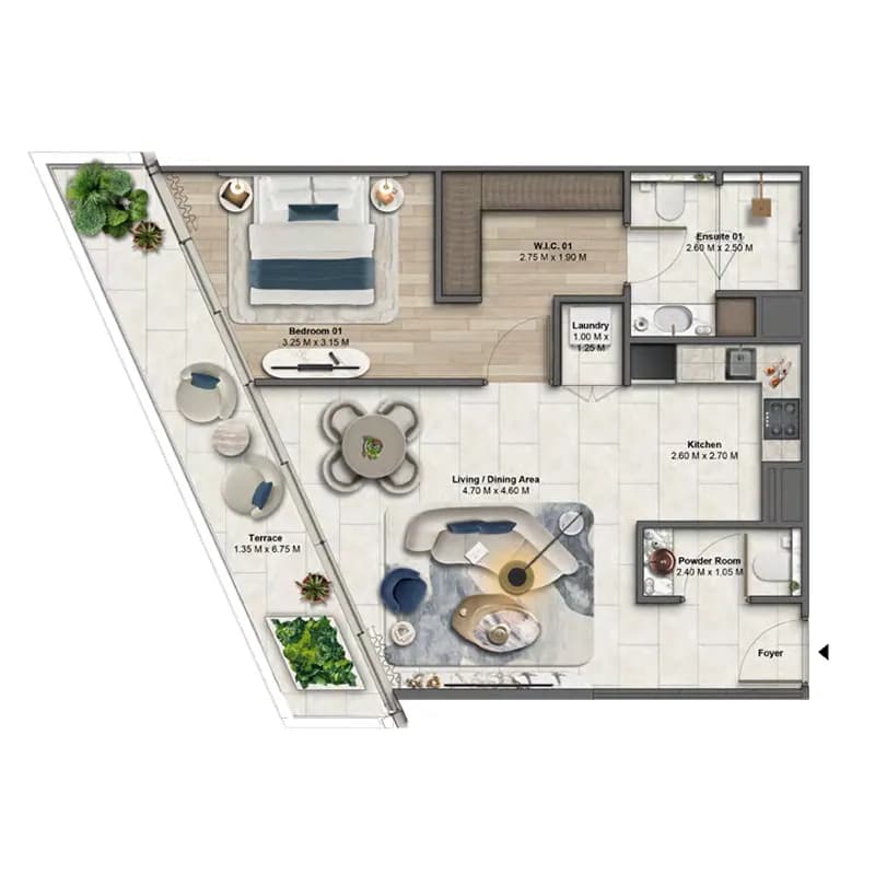 1 BR