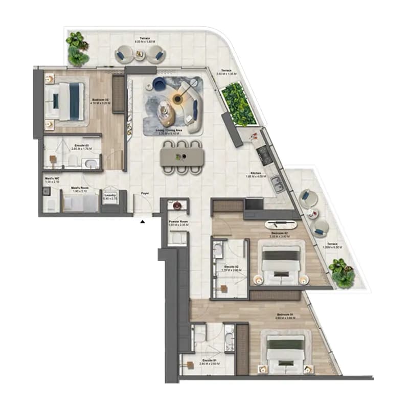 3 BR